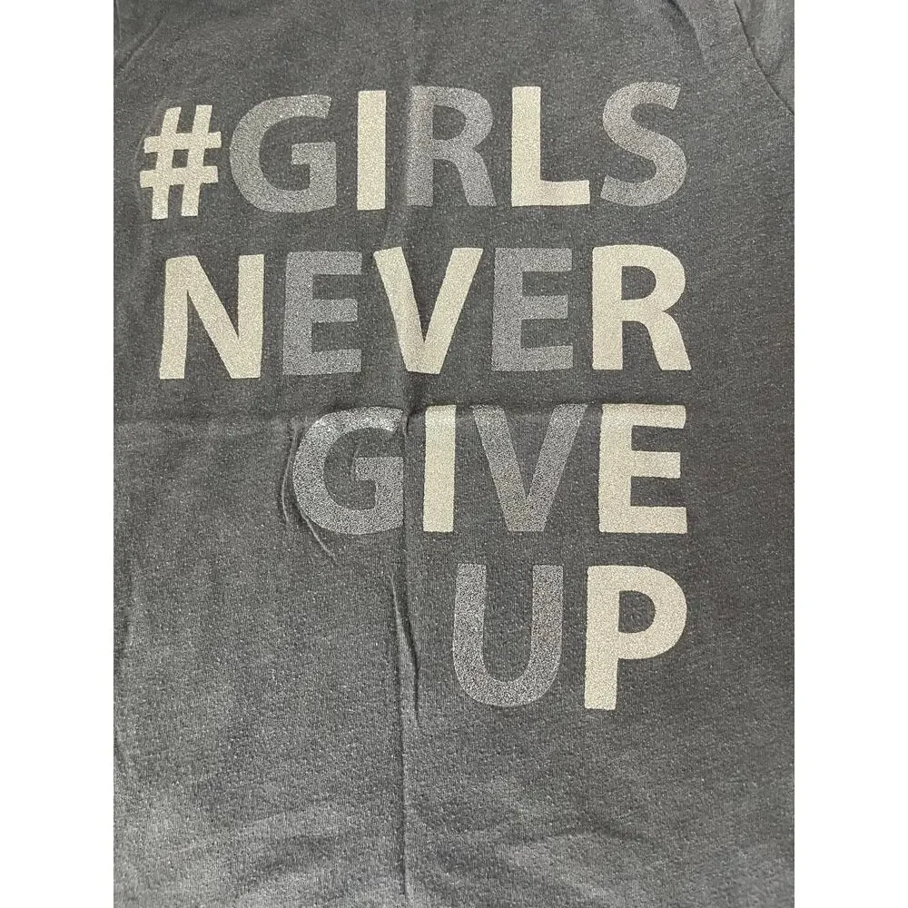 The Children's Place Girls Never Give Up Short Sleeve T-Shirt Youth Size Medium